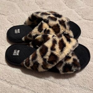 Muk Luks Animal Print Fuzzy Slippers